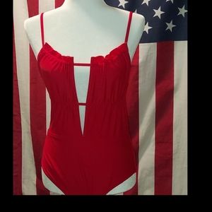 One piece red swimsuit.  Zaful NWOT